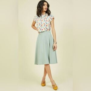 Modcloth Up And Amaze Butterfly Print Top 6 Small